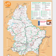 Karte - Nationales Radverkehrswegenetz in Luxemburg